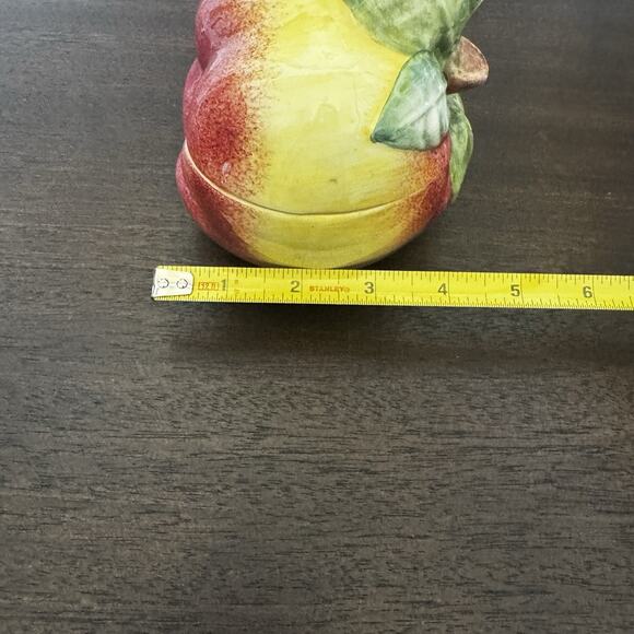 Vietri Apple Trinket Box Covered Dish w/ Lid Made In Italy Hand Painted Numbered - Picture 15 of 16